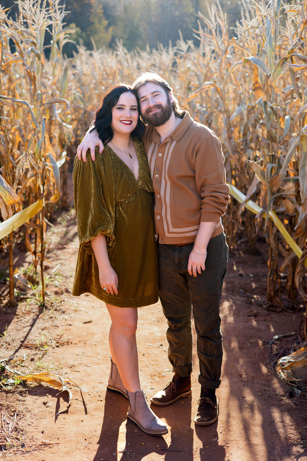 Surprise proposal at the pumpkin patch in north Georgia