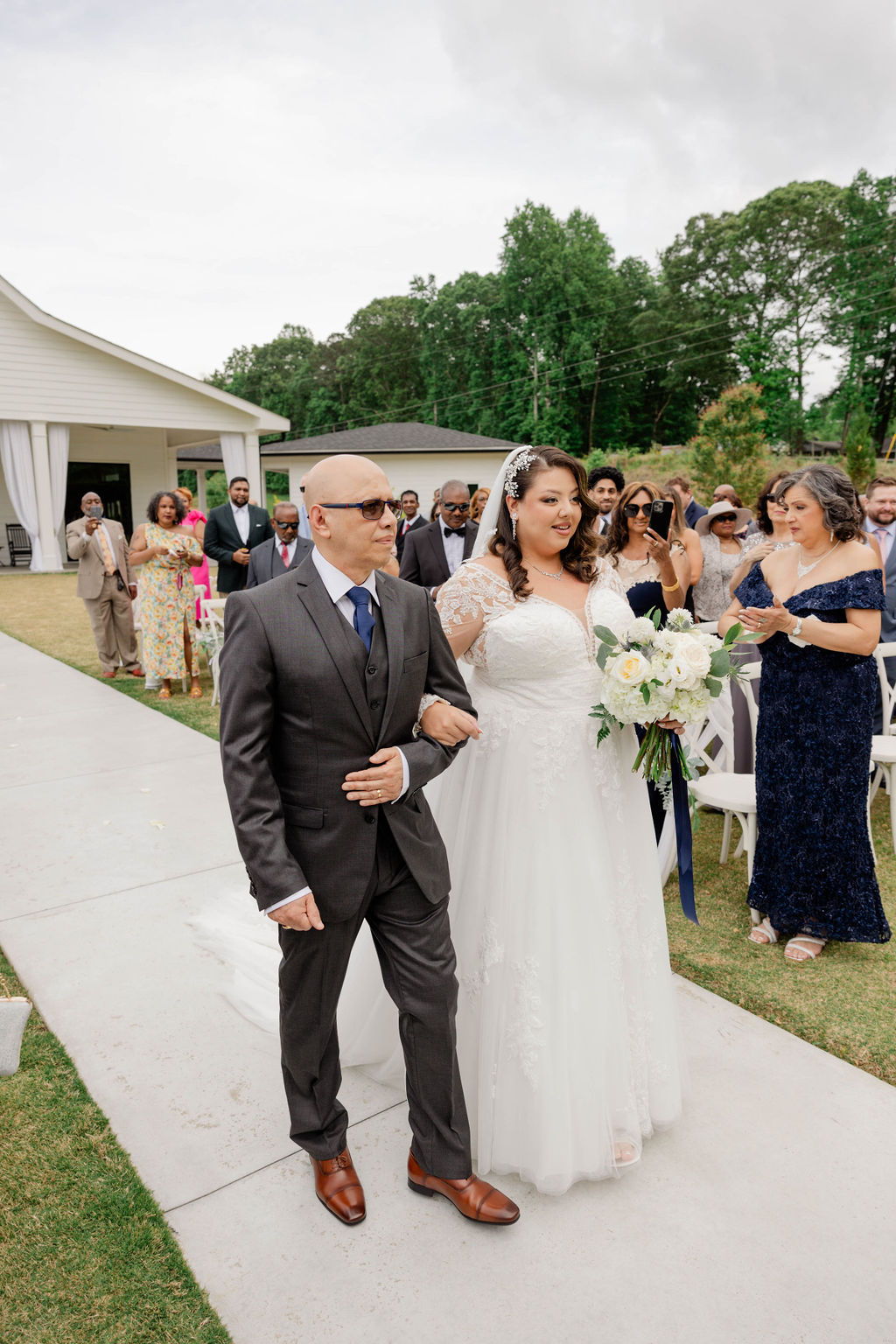 bride enters with her father