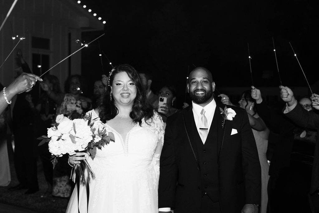 bride and groom exit dreamy Georgia wedding day