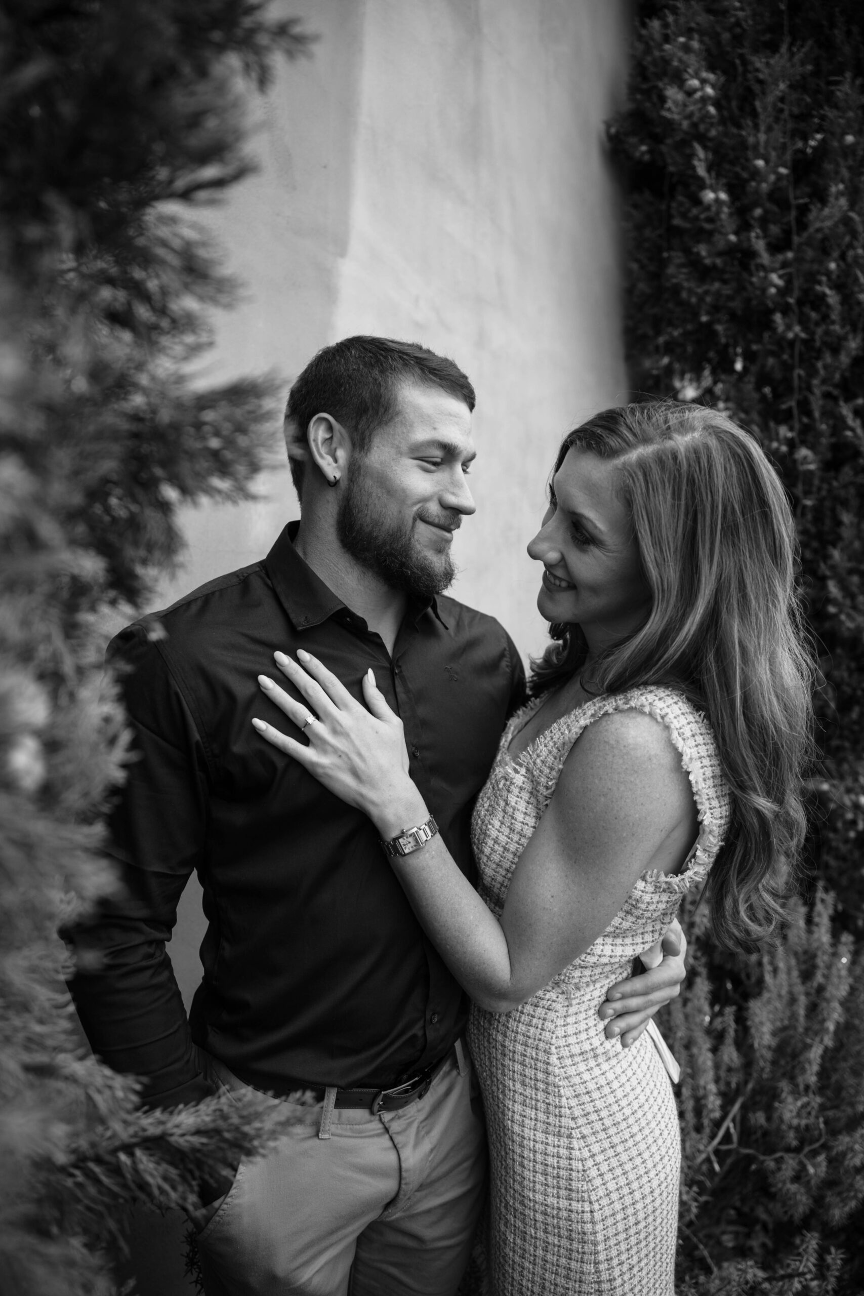 bride and groom share a romantic moment during their Italian elopement 