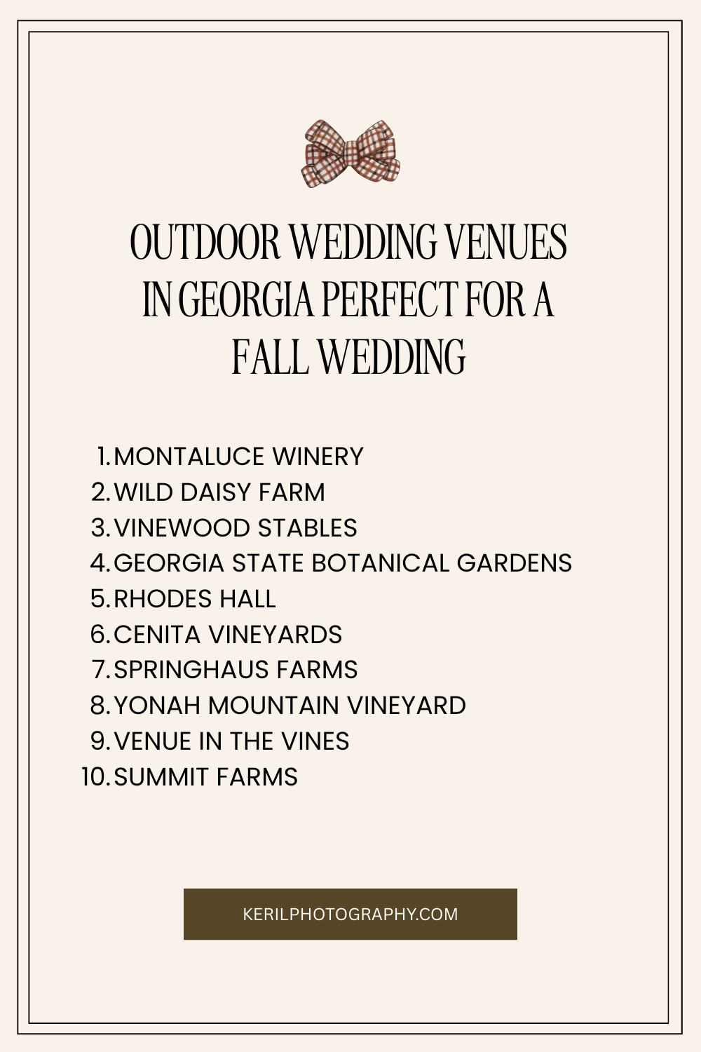 top outdoor Fall Georgia wedding venues!