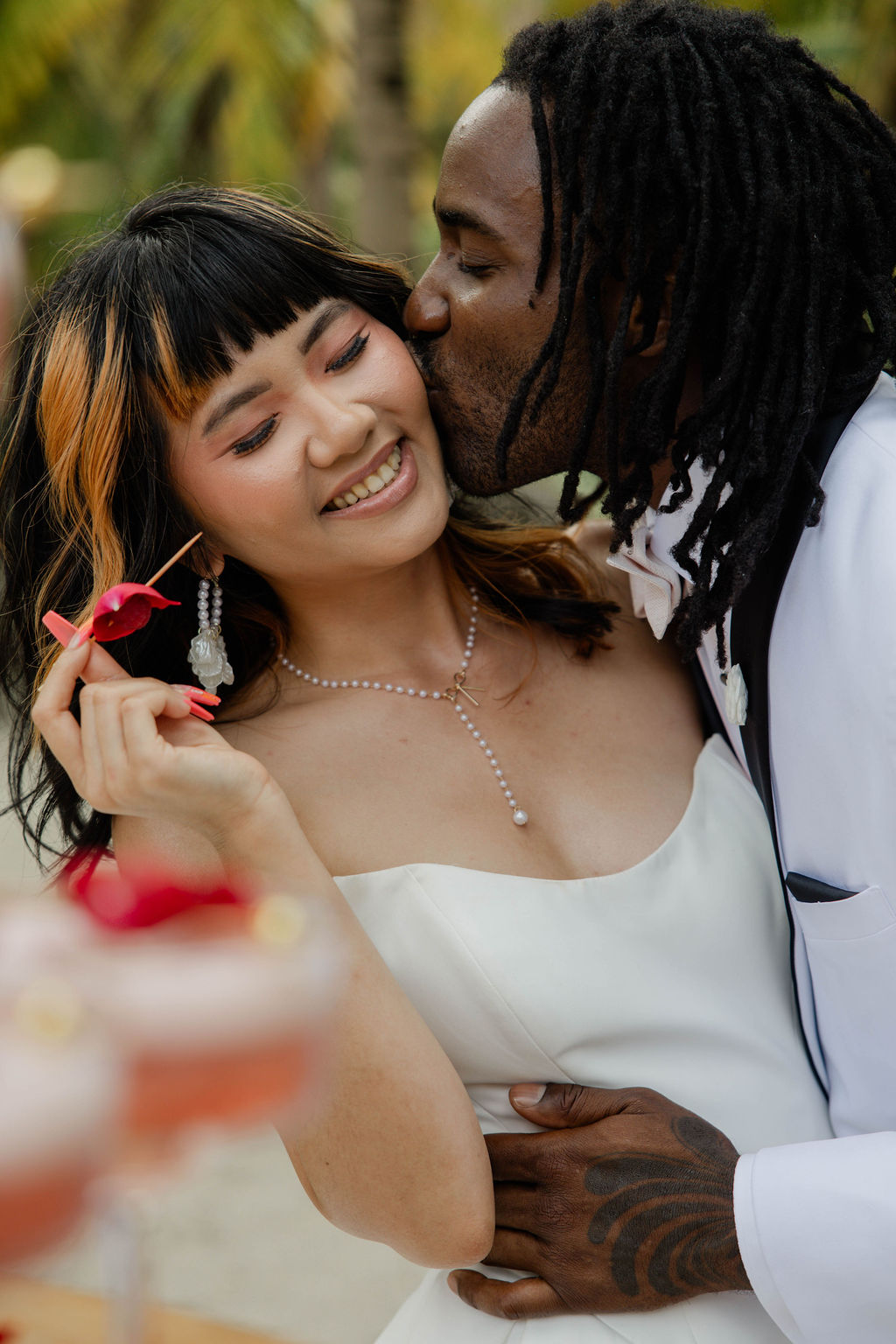 candid photos from a beautiful beach destination wedding