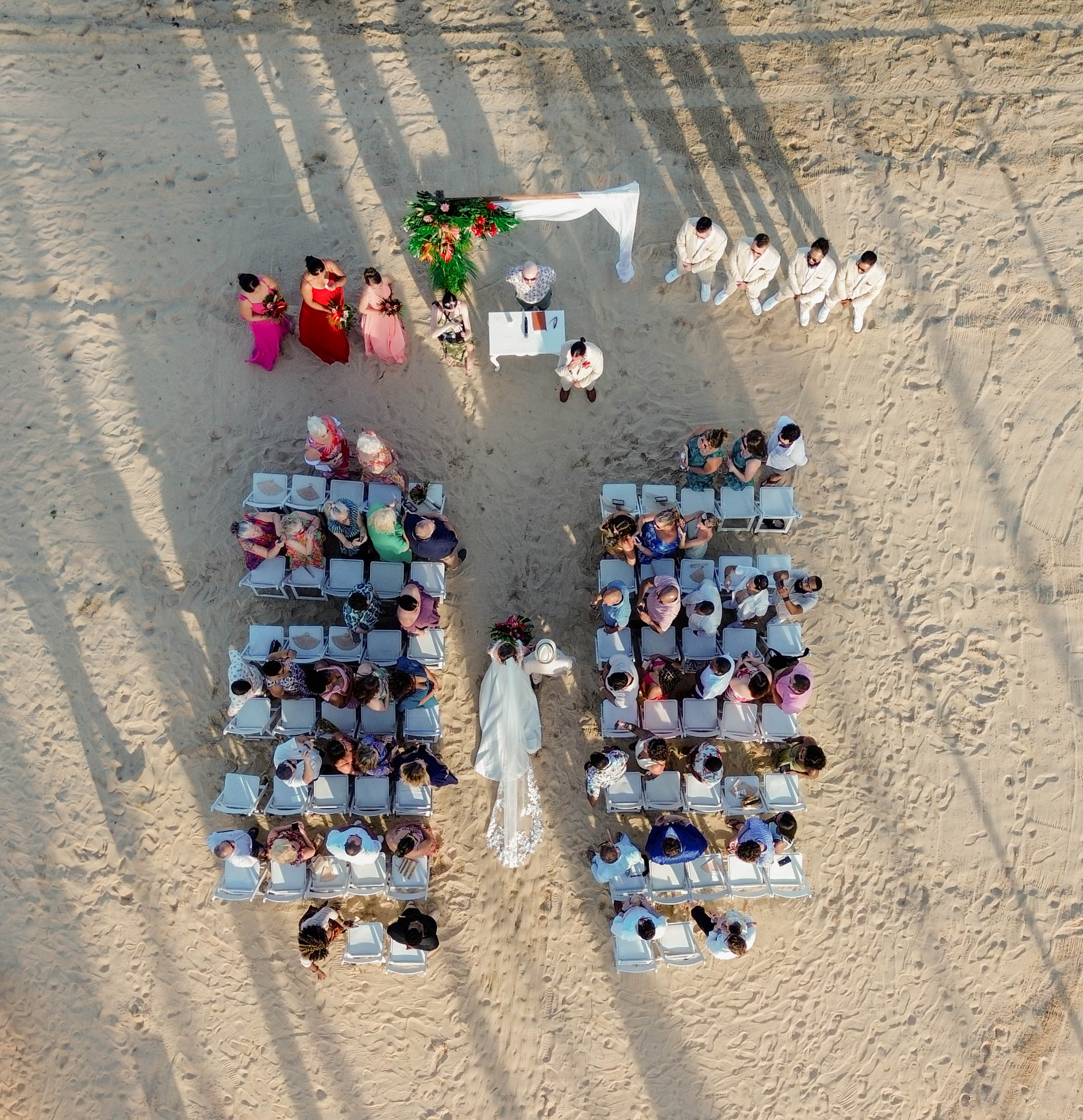 drone shot of a beautiful dreams onyx punta cana wedding