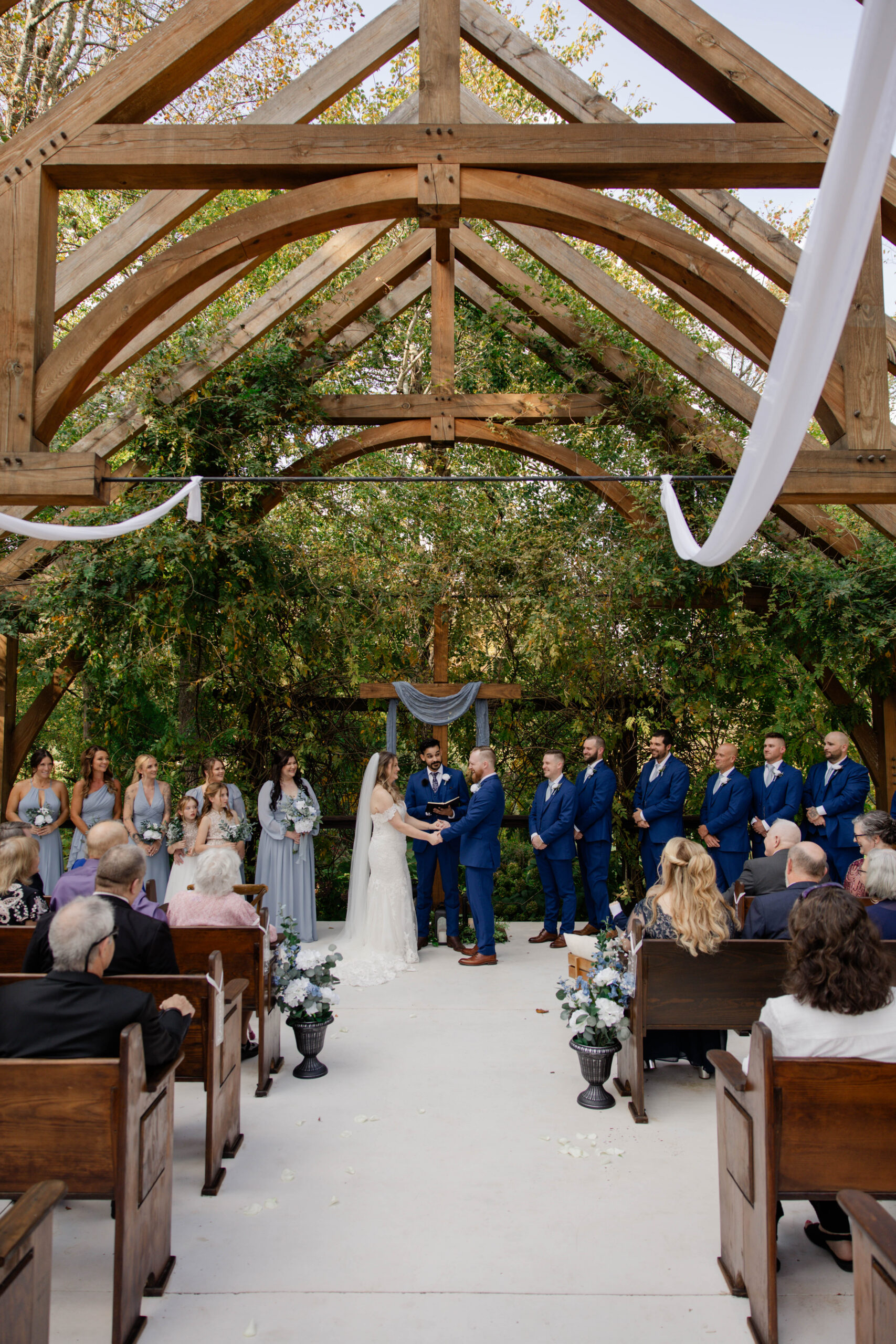 traditional wedding ceremony takes places at one of the top wedding locations in north georgia!