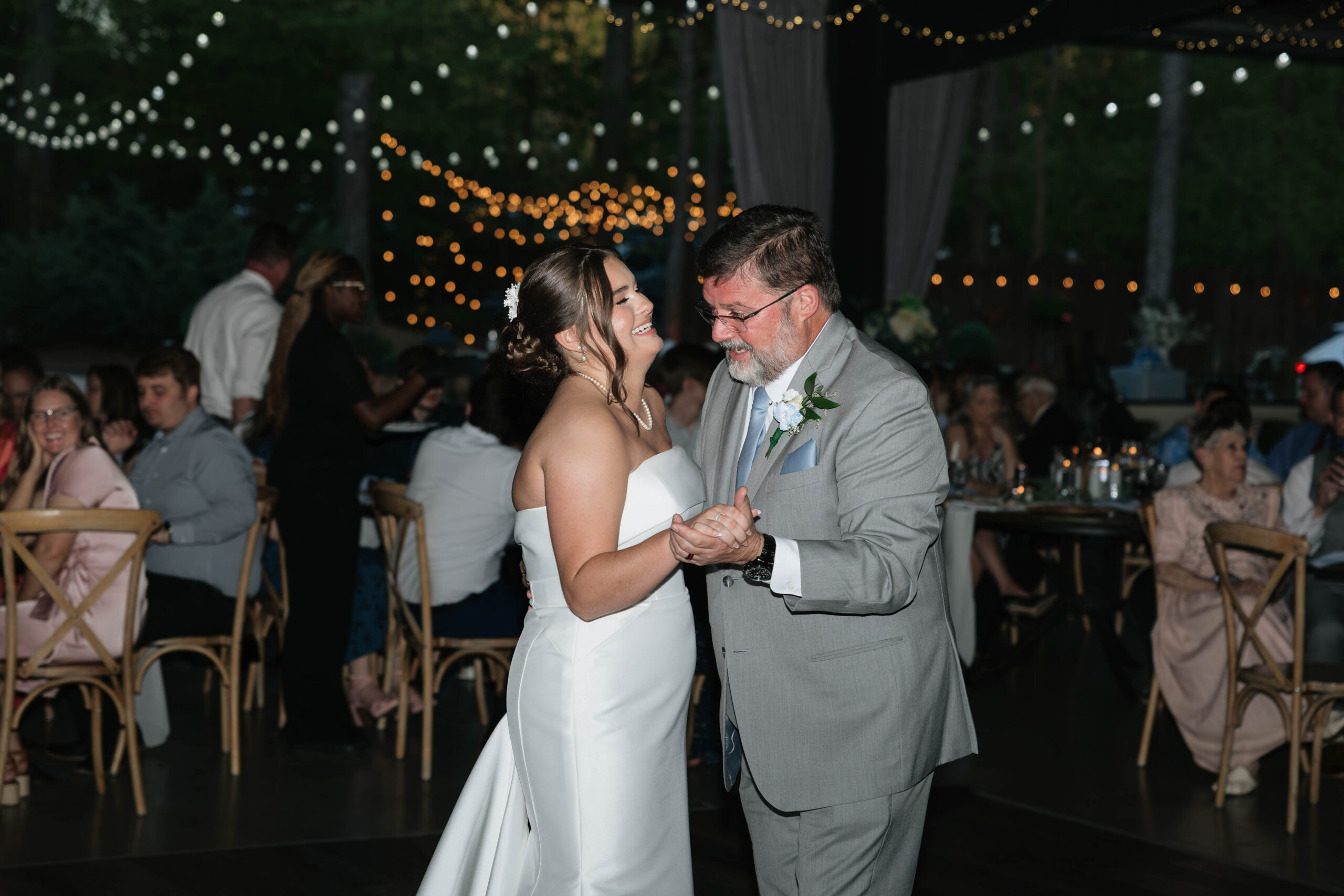 documentary style wedding reception photos from a dreamy night in Georgia