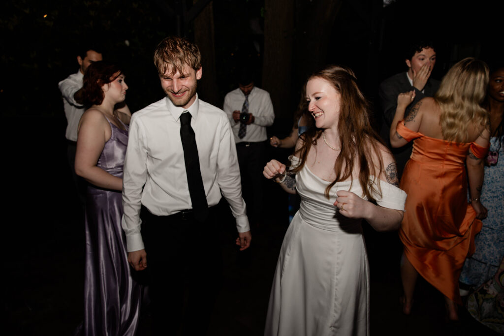 documentary style photos from a rowdy wedding reception in Georgia