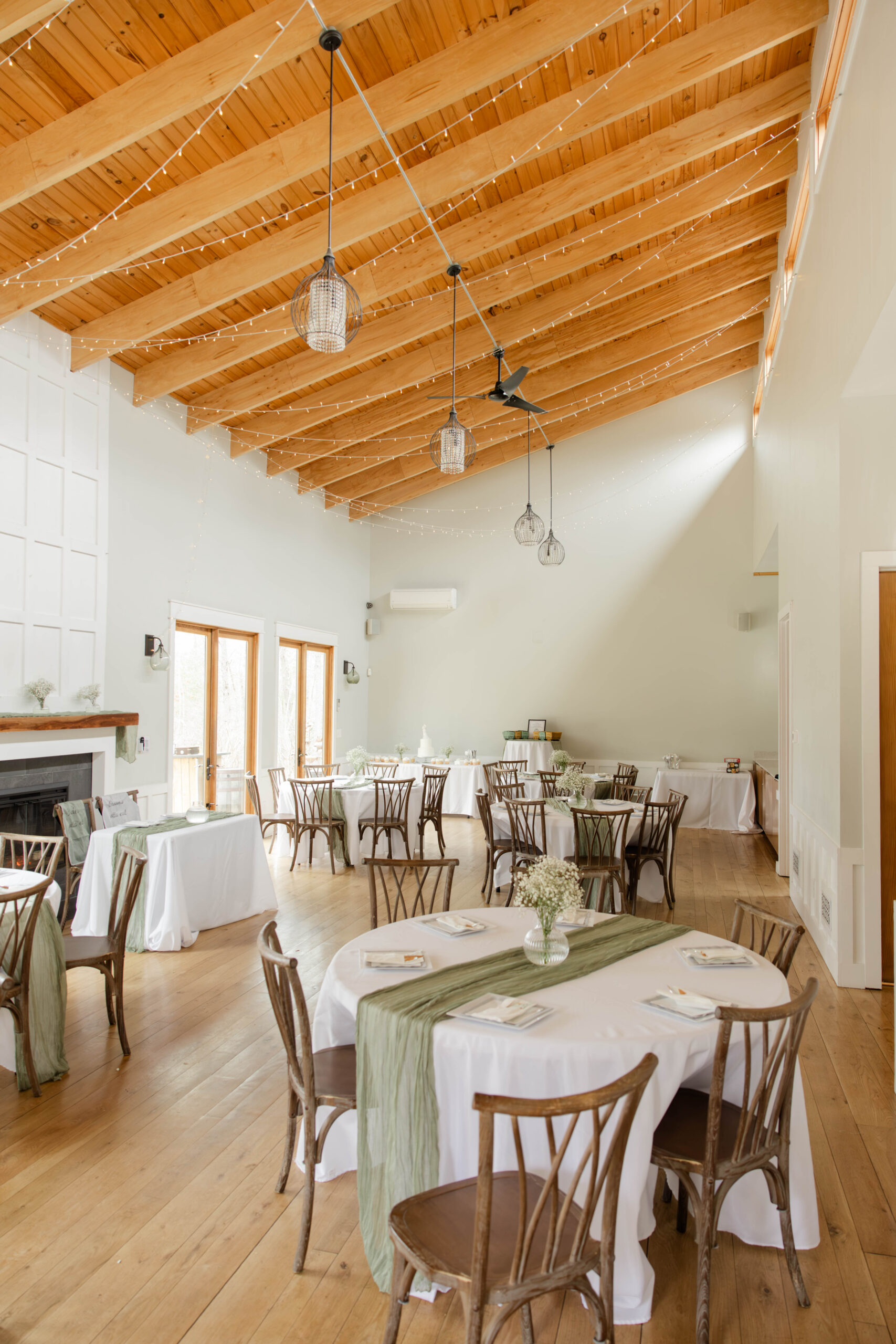 wedding reception area awaits the guests