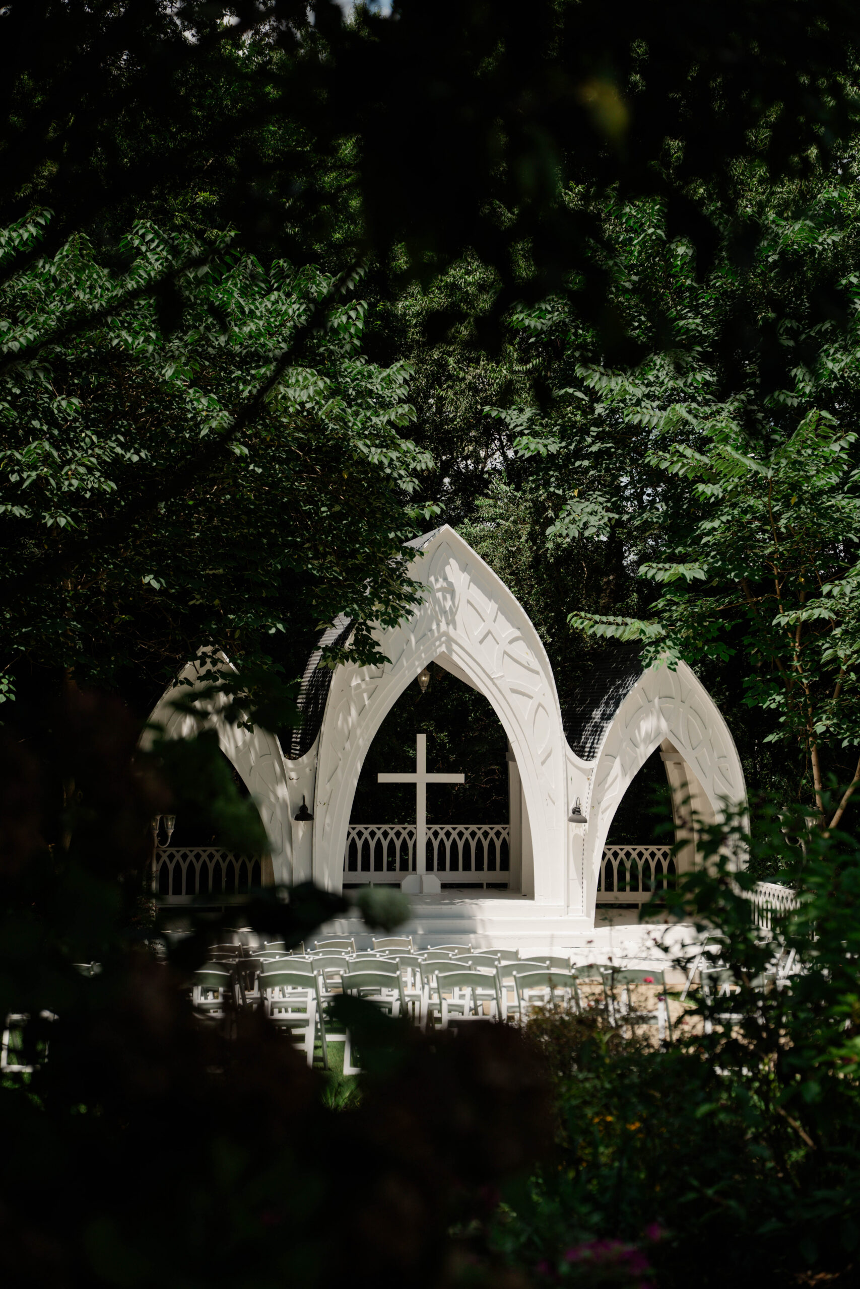wedding ceremony site sits ready for the stunning Wildflower 301 wedding ceremony